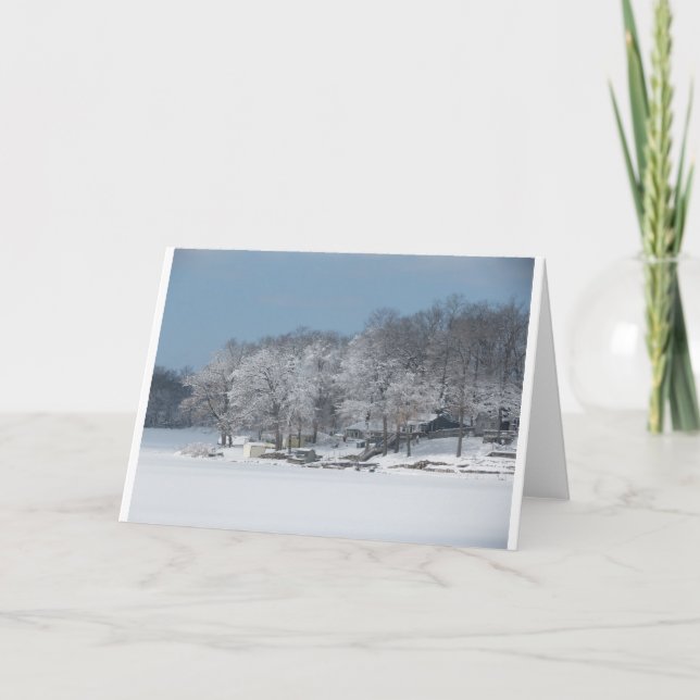 Vinter på gräs sjön #3 kort (Framsida)