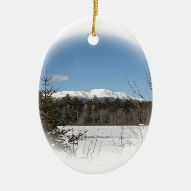 Vinter på Katahdin Julgransprydnad Keramik (Framsidan)