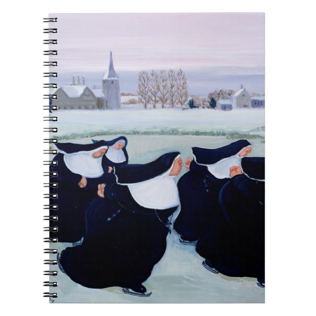 Vinter på kloster anteckningsbok med spiral (Framsidan)