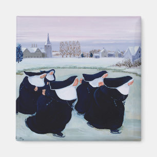 Vinter på kloster magnet