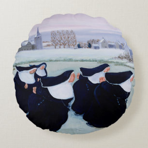 Vinter på kloster rund kudde