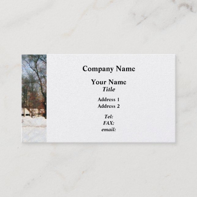 Vinter på min gata visitkort (Framsida)