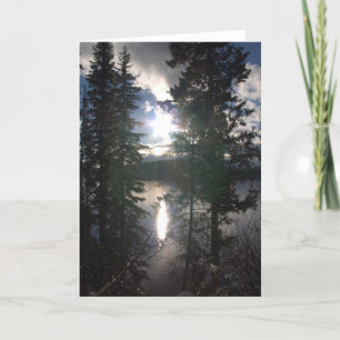 Vinter på sjön helgkort