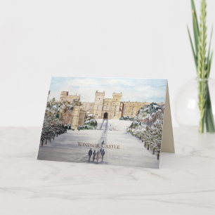 Vinter på Windsor Castle landskapsmålning Helgkort