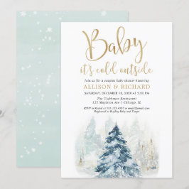 Vinter par babydusch Baby är det kall utanför Inbjudningar