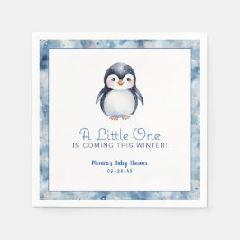 Vinter Penguin Baby Shower Napkins Pappersservett