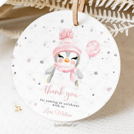 Vinter Penguin babydusch Gåvor Etiketter