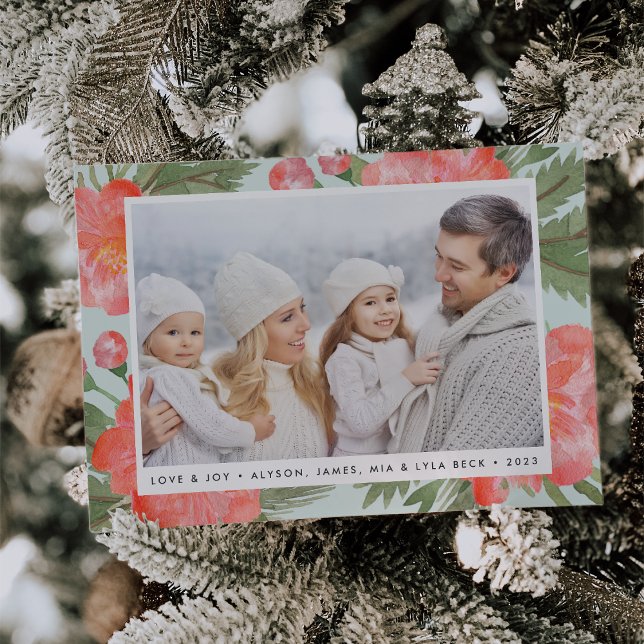 Vinter-Peon | Högtidlig Fotokort Julkort (Skapare uppladdad)