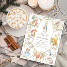 Vinter Peter Rabbit Skogsbarn Shower Budget