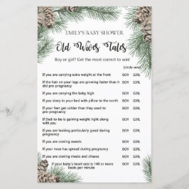Vinter Pinecone Baby Shower Game with Response