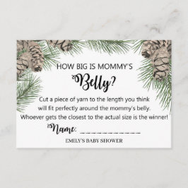 Vinter Pinecone Baby Shower-kort Tilläggskort