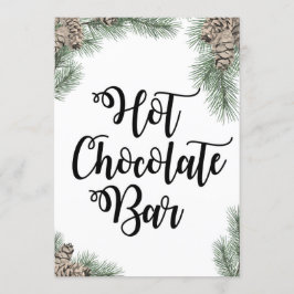 Vinter Pinecone-Hetten Choklad Pub Storlekare 5x7- Inbjudningar