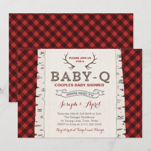 Vinter Play Par Baby Shower för pojke Inbjudningar