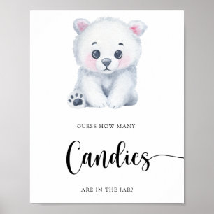 Vinter-polar Bear - gissa hur många kanaler det fi Poster