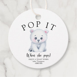 Vinter polar Bear! När hon pockar Gåvor Etiketter