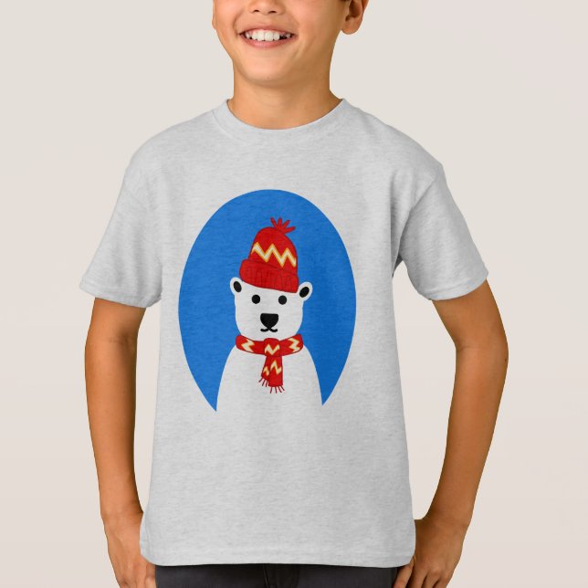 Vinter-Polar - för barn Leverera T Shirt (Framsida)
