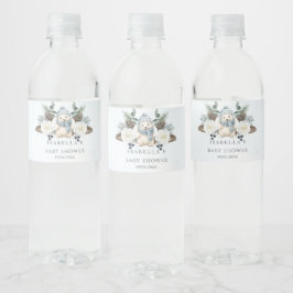 Vinter-Polarna Bear Boy Baby Shower Vattenflaskor Etikett