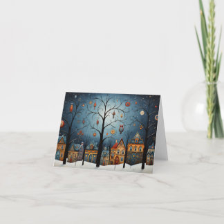 Vinter-prydnadsföremål Skandinavian FolArt-jul Kort