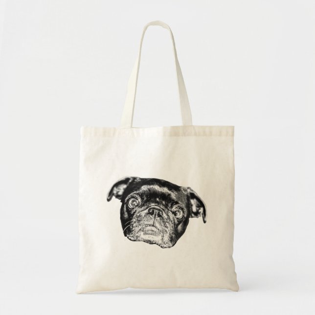 Vinter Pug Bärbar Väska (Framsidan)