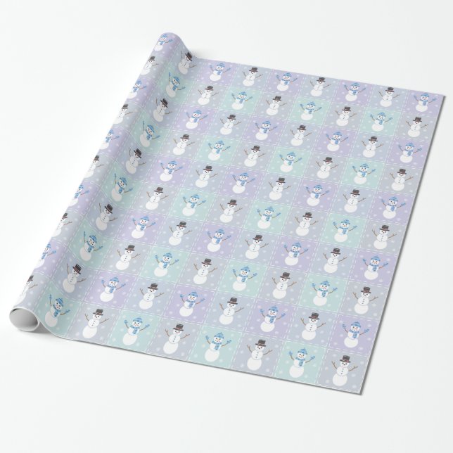 Vinter Quilt Inpackningspapper Presentpapper (Utrullad)