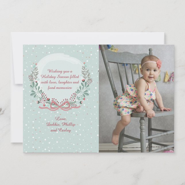 Vinter-Ram-fotokort för Helgdag Julkort (Framsida)