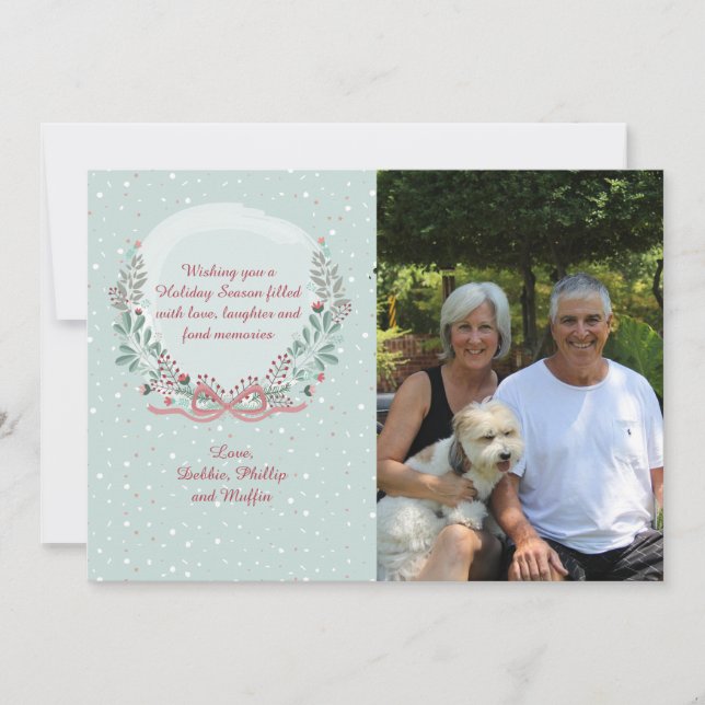 Vinter-Ram-fotokort för Helgdag Julkort (Framsida)