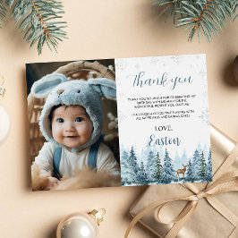 Vinter Reindeer Birthday Photo - tackkort Tack Kort