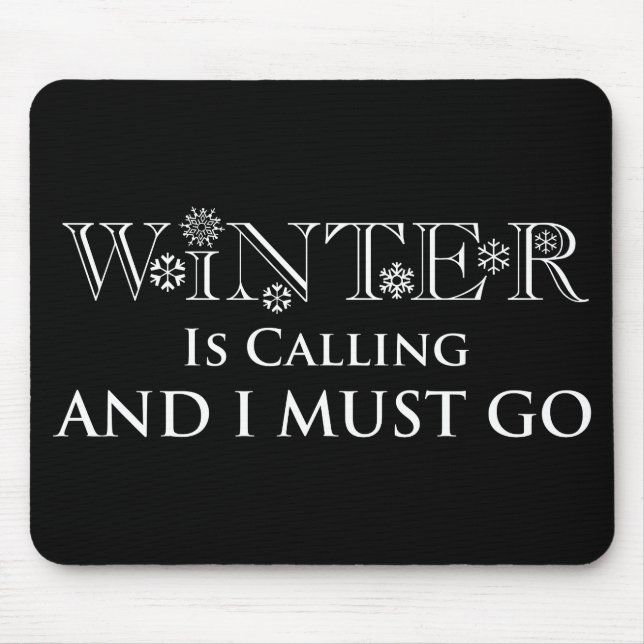 Vinter ringer och jag måste gå musmatta (Framsidan)