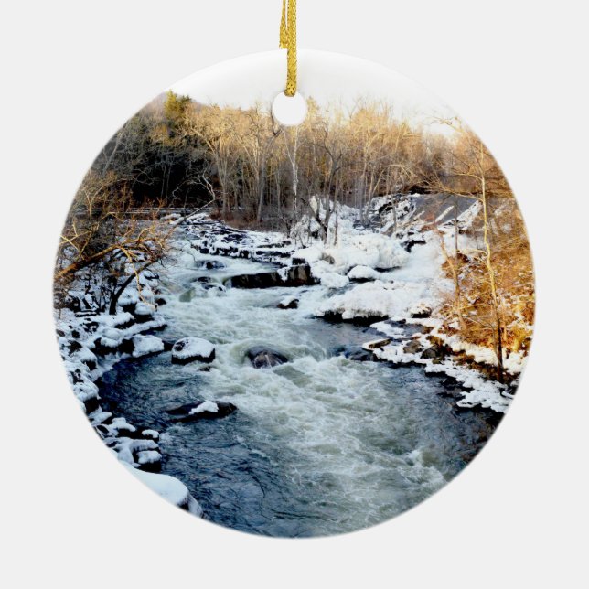 Vinter River Julgransprydnad Keramik (Baksidan)