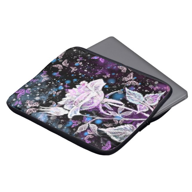 Vinter Ro och Butterflies - Vackra Laptop Fodral (Framsida topp)