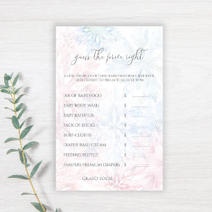 Vinter Rosa Blue Snowflake gissar Prist spel