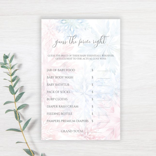 Vinter Rosa Blue Snowflake gissar Prist spel (Skapare uppladdad)