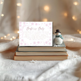 Vinter Rosa Bokar för Baby Baby Shower Tilläggskort