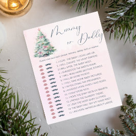 Vinter-rosa mamma eller babyduschspel