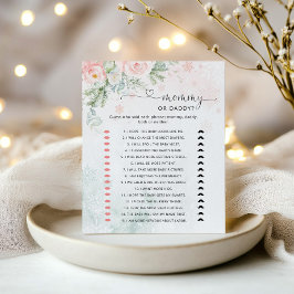 Vinter-rosa mamma eller babyduschspel