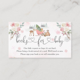 Vinter Rosa Skogsdjur Flickböcker För Bebisar Tilläggskort