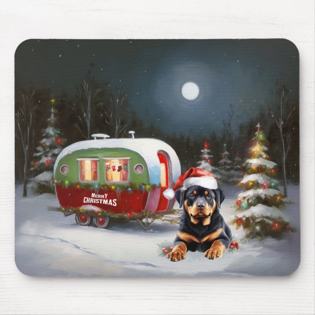 Vinter Rottweiler Karavan Juläventyr Musmatta (Framsidan)