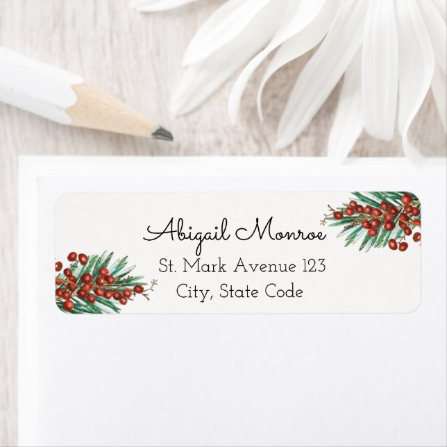 Vinter Rowan-Returadressen Julbär Returadress Etikett (Insitu)
