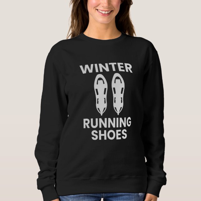 Vinter Running Shoes Snowshoeing Snowshoer Snö Sn T Shirt (Framsida)