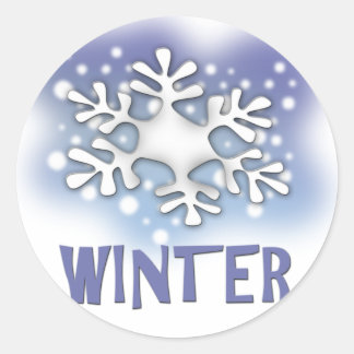 Vinter Runt Klistermärke