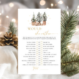 Vinter Rustic Baby Shower skulle hon hellre spela 