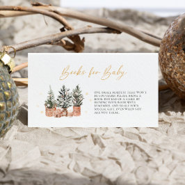 Vinter Rustic jul Baby Shower Bokar för Baby Tilläggskort