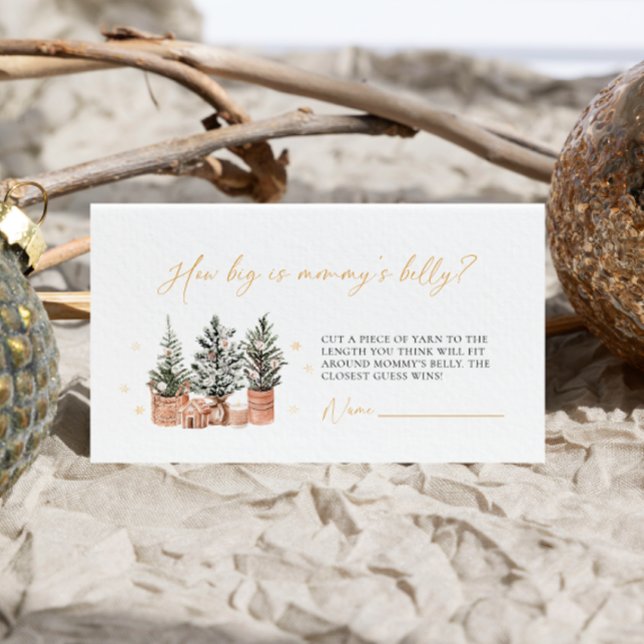 Vinter Rustic jul Hur stor är Mammans Belly? Tilläggskort (Skapare uppladdad)