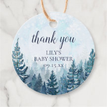 Vinter Rustik Tallskogs Baby Shower
