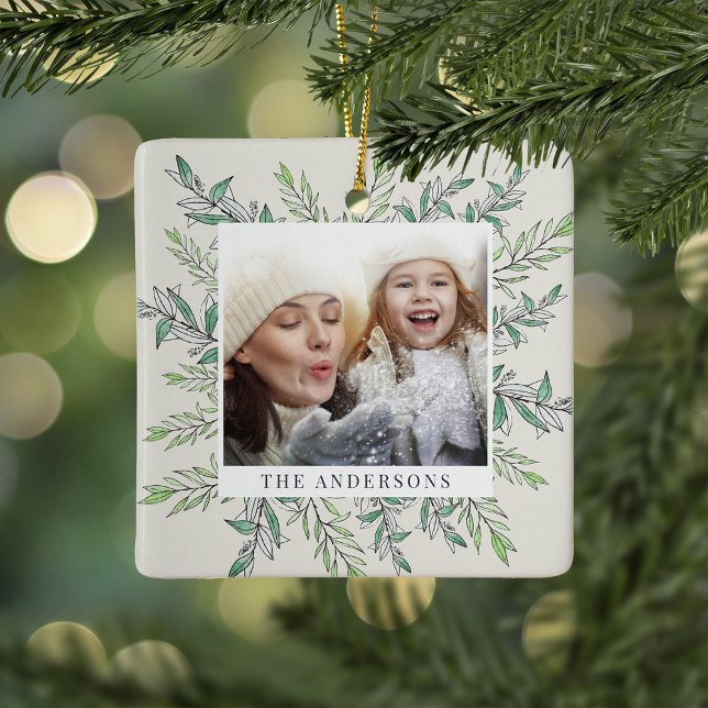 Vinter Sage | Botaniskt foto från Helgdag Julgransprydnad Keramik (Skapare uppladdad)