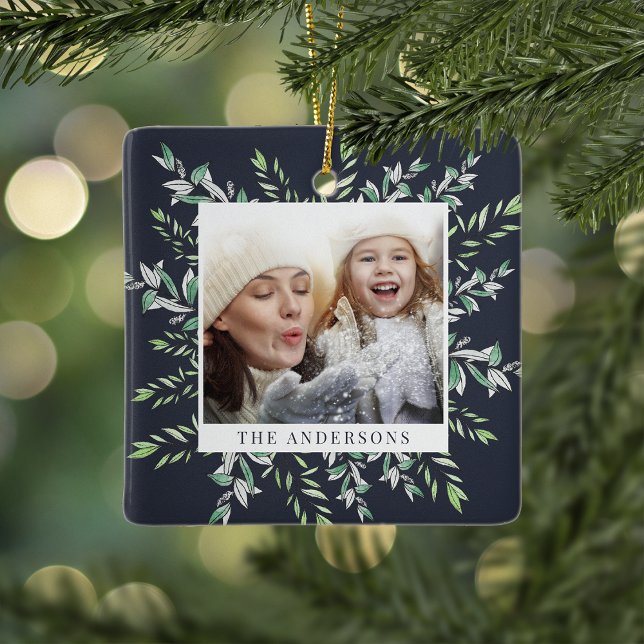 Vinter Sage | Botaniskt foto från Helgdag Julgransprydnad Keramik (Skapare uppladdad)