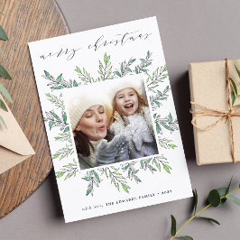 Vinter Sage | God jul Helgdag-fotokort Julkort