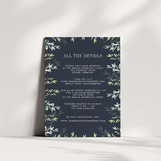 Vinter Sage Guest-informationskort Tilläggskort (Skapare uppladdad)