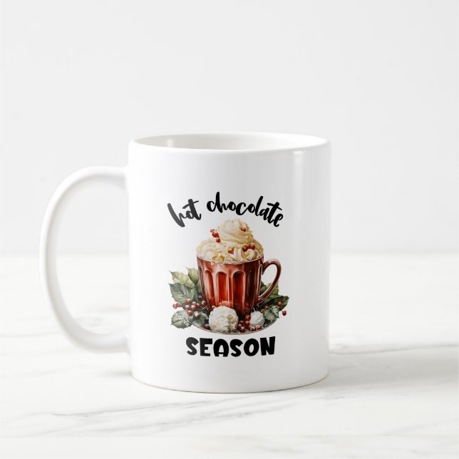 Vinter Säsong kakao ord konst Kaffe Mugg (Vänster)