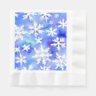 Vinter säsong Snöflingor Pappersservetter